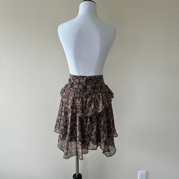 Walter Baker Becca Ruffled Floral Mini Skirt Size 4 - Picture 5 of 12